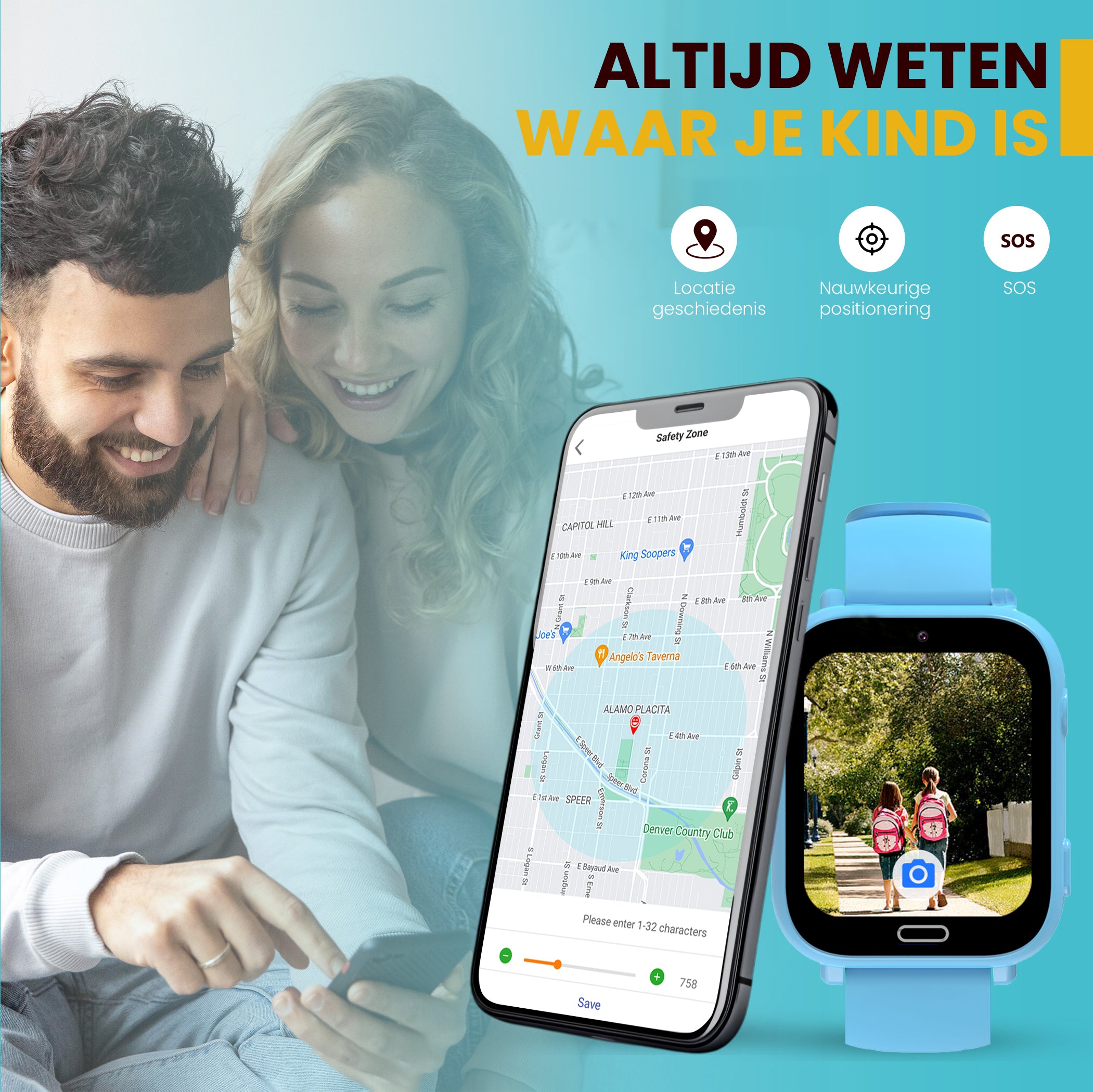 TREKKI GPS SMARTWATCH EDITIE 1 - ZWART