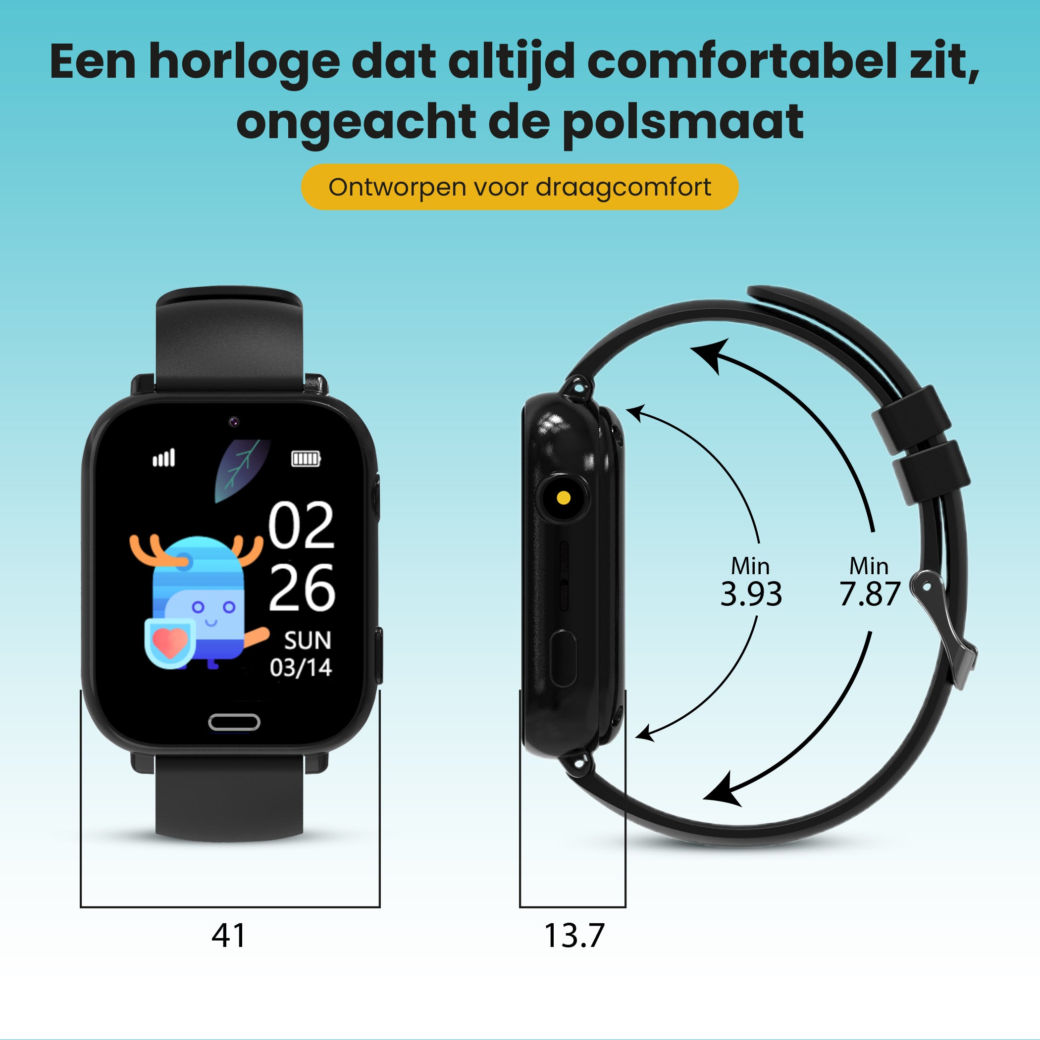 TREKKI GPS SMARTWATCH EDITIE 1 - ZWART